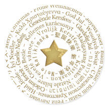 Joyeux autocollant de différentes langues de Noël