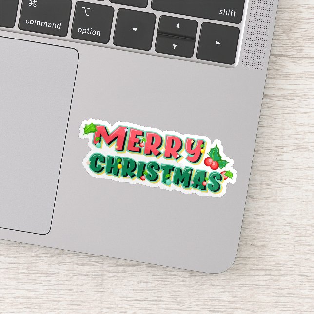Joyeux autocollant de Noël (Détail)