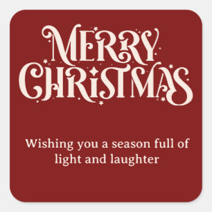 Joyeux autocollant de Noël rouge