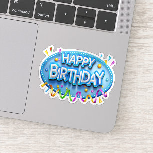 Joyeux autocollant marrant anniversaire