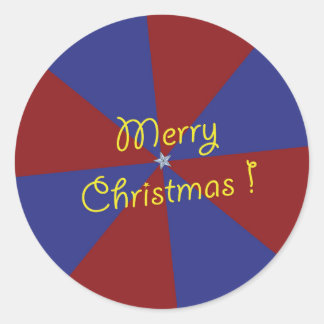 Joyeux autocollant rouge de Noël