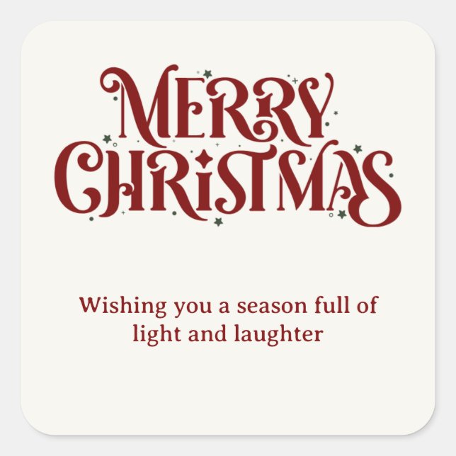 Joyeux autocollant rouge de Noël (Devant)