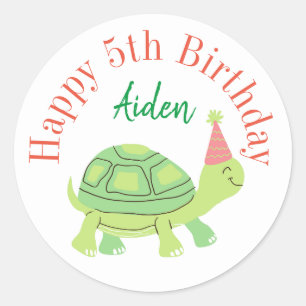 Joyeux autocollants d'anniversaire personnalisés