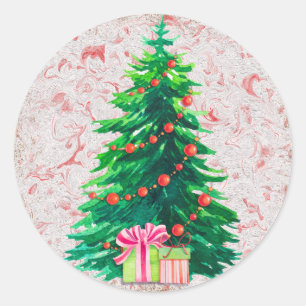 Joyeux autocollants d'arbres de Noël