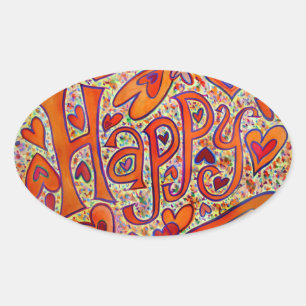 Joyeux Autocollants d'Art Word Inspirationnel