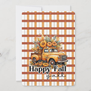 Joyeux Automne à Tous Camion Vintage avec Tourneso