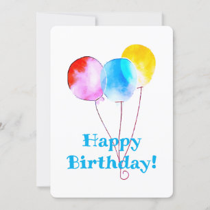 Joyeux Ballons d'anniversaire Rouge Bleu Jaune
