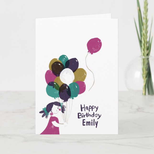 Joyeux Ballons de carte d'anniversaire (Devant)