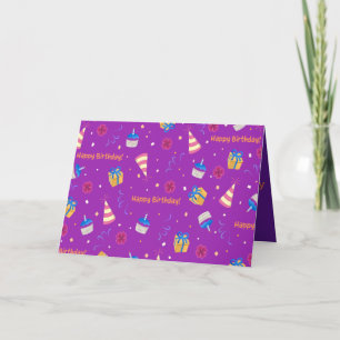 Joyeux Balloon d'anniversaire 3 Cartes de remercie