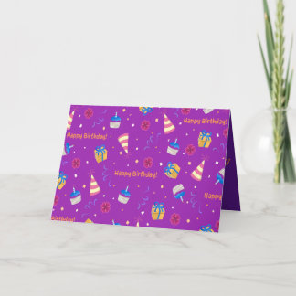 Joyeux Balloon d'anniversaire 3 Cartes de remercie