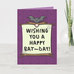 Joyeux Bat-Day Halloween Carte Anniversaire