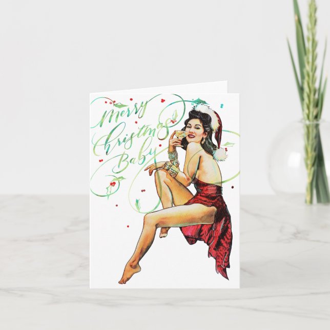 Joyeux bébé de Noël Carte de vacances pliée (Devant)