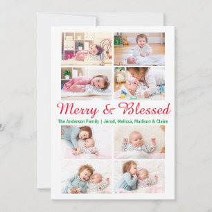 Joyeux & Bénis 8 Photos - Carte de Noël