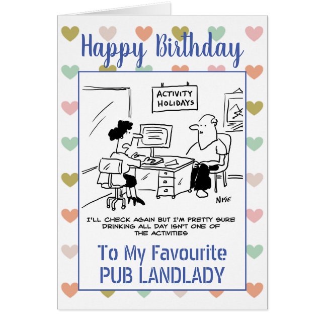 Joyeux Birthday Pub Landlady (Devant)