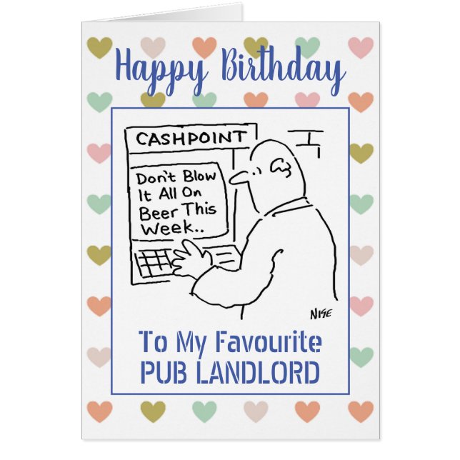 Joyeux Birthday Pub Landlord (Devant)