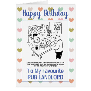 Joyeux Birthday Pub Landlord