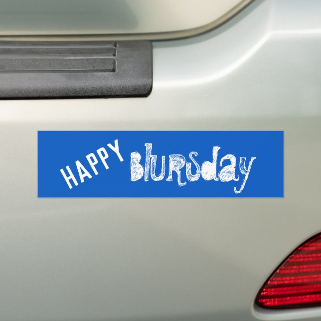 Joyeux BlThursday Funny Bumper Sticker (En voiture)