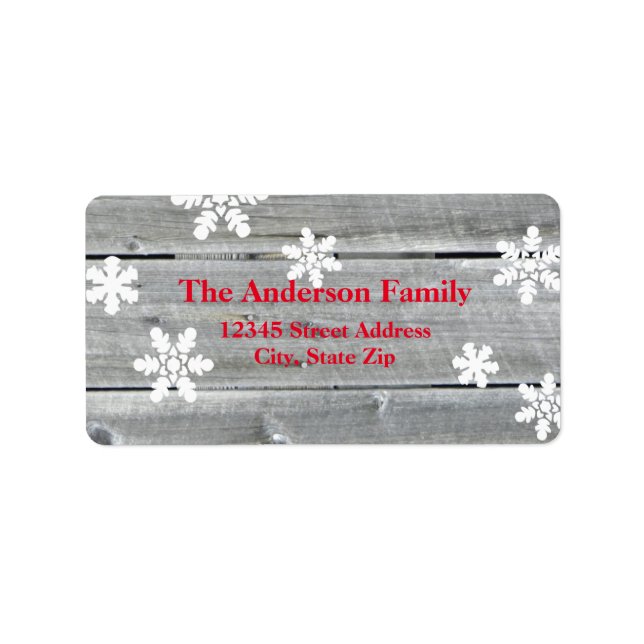 Joyeux bois pâle - Étiquette de adresse (Devant)