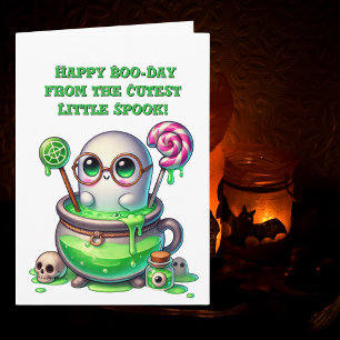 Joyeux Boo Day mignonne Ghost photo cartes Hallowe