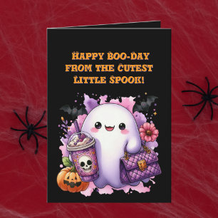 Joyeux Boo Day mignonne Ghost photo cartes Hallowe