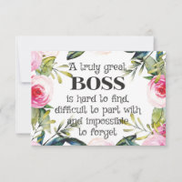 Joyeux Boss's Day Boss Appréciation Carte de remer