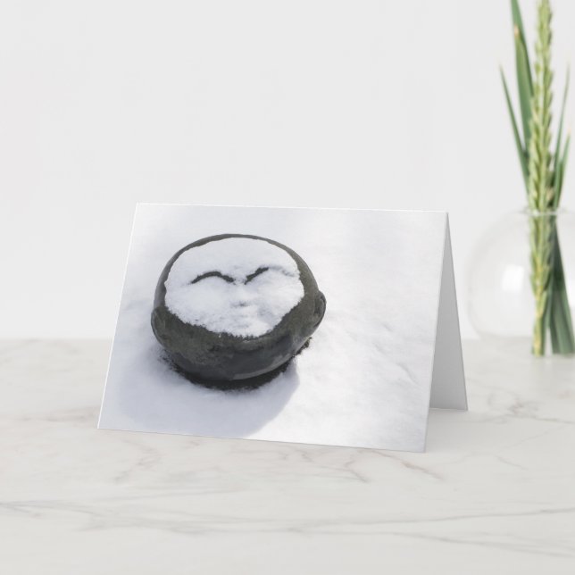 Joyeux Bouddha avec la carte du Nouvel An du visag (Devant)