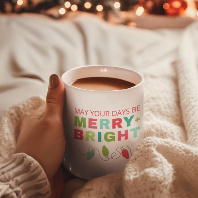 Joyeux + Bright Modern Christmas Mug (Merry and Bright Christmas Mug)