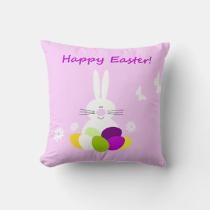 Joyeux Bunny de Pâques Coussin de décoration
