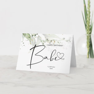 Joyeux cadeau d'anniversaire Babe Carte romantique