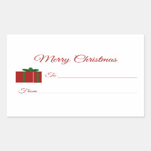 Joyeux cadeau de Noël Étiquette actuel