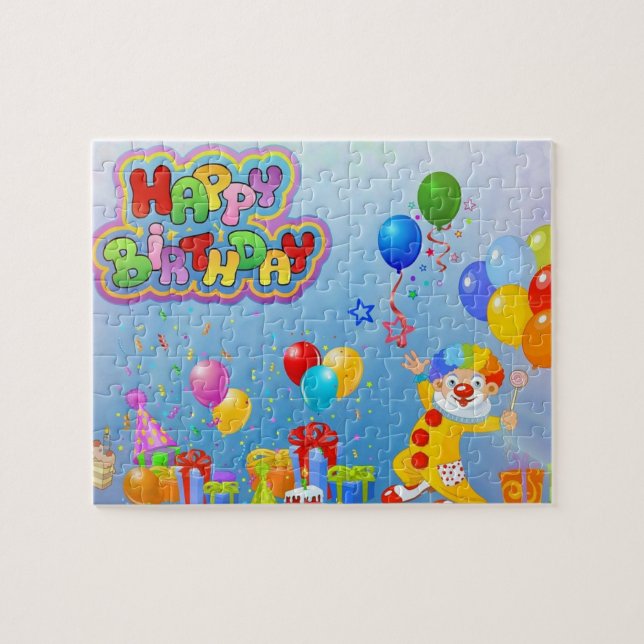 Joyeux cadeau de puzzle d'anniversaire (Horizontal)