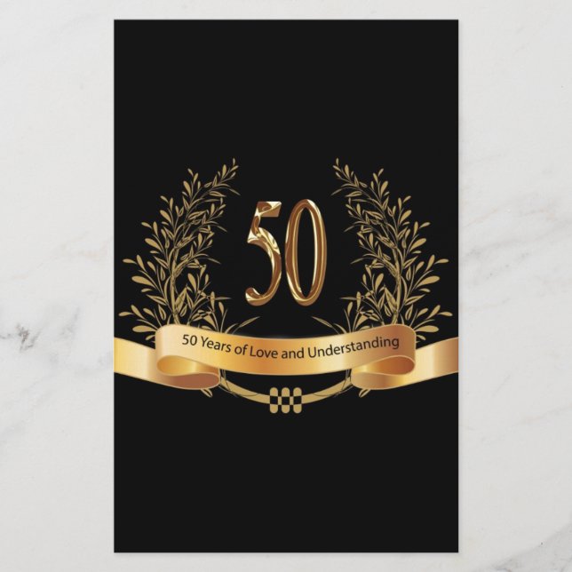 Joyeux cadeau du 50e anniversaire de Mariage (Devant)