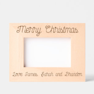 Joyeux cadre gravé de Noël avec message personnel