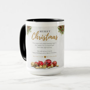Joyeux café bicolore Noël Mug