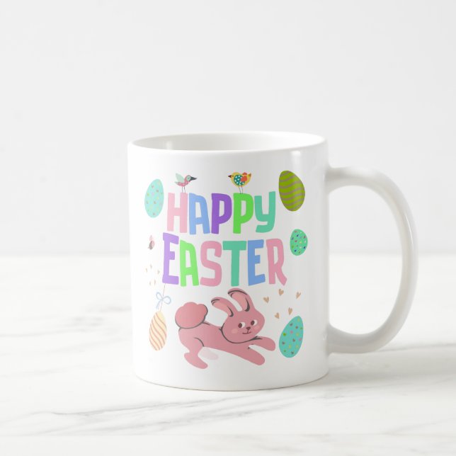 Joyeux café de Pâques coloré Mug (Droite)