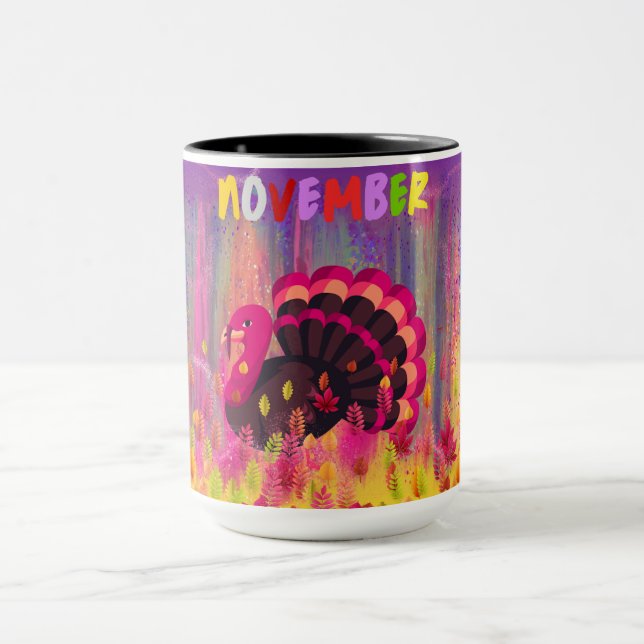 Joyeux café Mug de la fête de la Turquie (Centre)