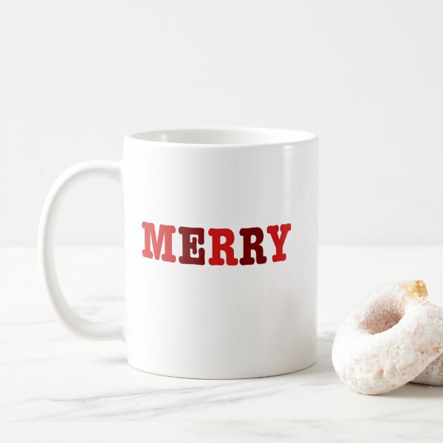 Joyeux café rouge Noël Mug (Avec donut)