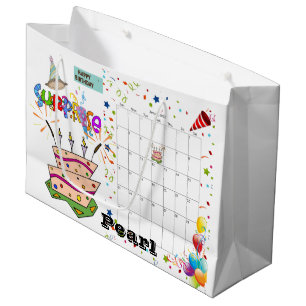Joyeux calendrier d'anniversaire Janvier 2022 Sac