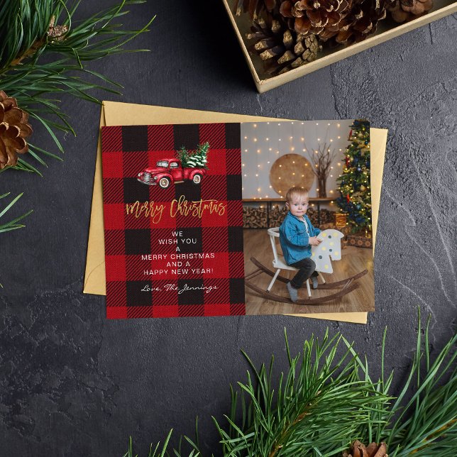 Joyeux Camion de Noël & Buffalo Check Photo V (Créateur téléchargé)