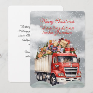 Joyeux Camion longue distance de Noël Grandson