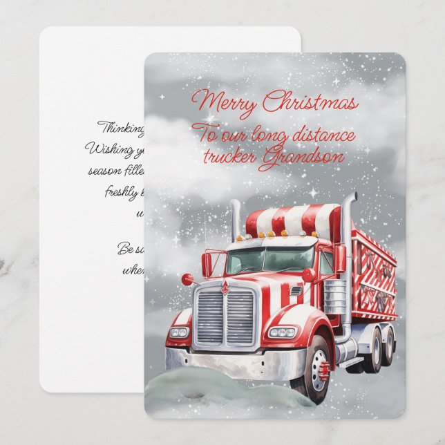 Joyeux Camion longue distance de Noël Grandson (Devant / Derrière)