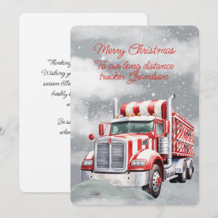 Joyeux Camion longue distance de Noël Grandson