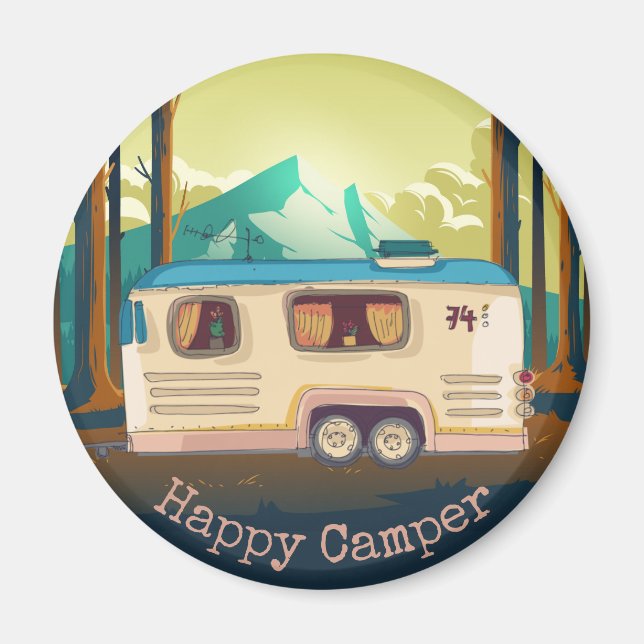 Joyeux Camper Magnet (Devant)