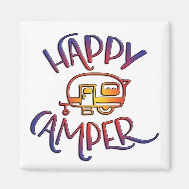 Joyeux Camper Magnet (Devant)