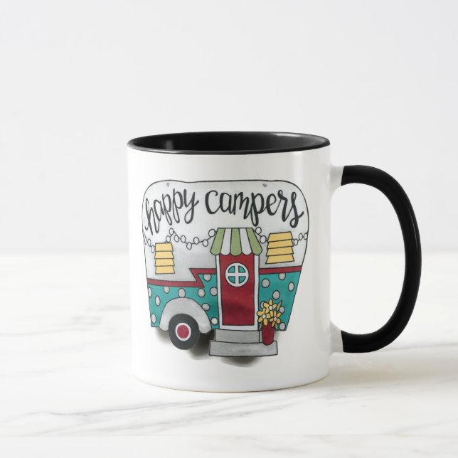 joyeux camper remorque Mug (Droite)
