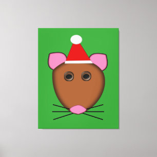 Joyeux canevas de la souris Noël Imprimer
