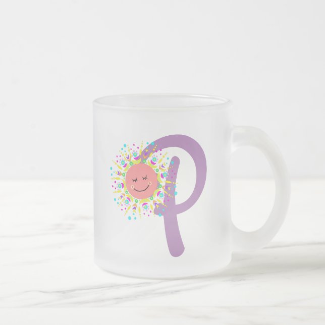 Joyeux carburant "P" Café en verre congelé Mug (Droit)