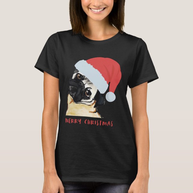 Joyeux Carlin de Noël avec T-shirt classique de Sa (Devant)