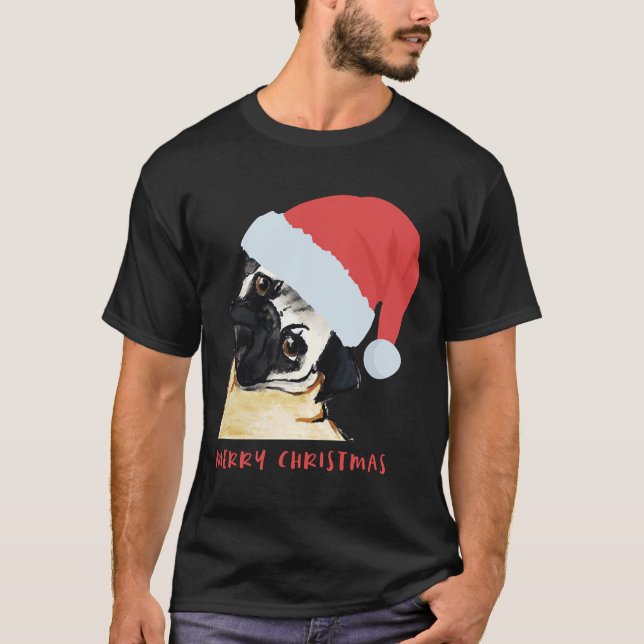 Joyeux Carlin de Noël avec T-shirt classique de Sa (Devant)