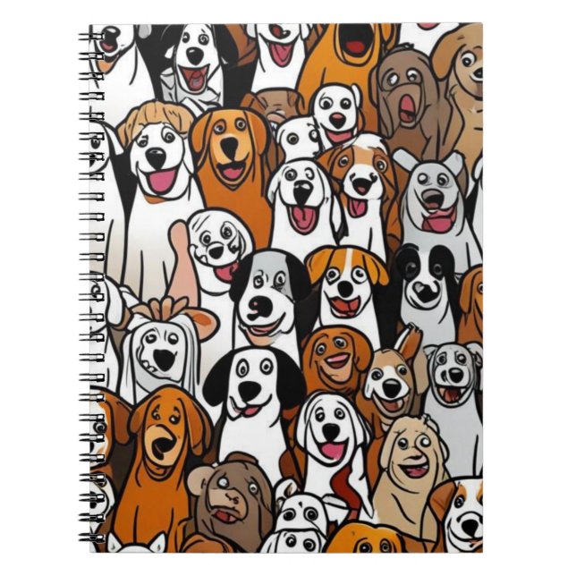 Joyeux Carnet de chiens caricaturaux (Devant)
